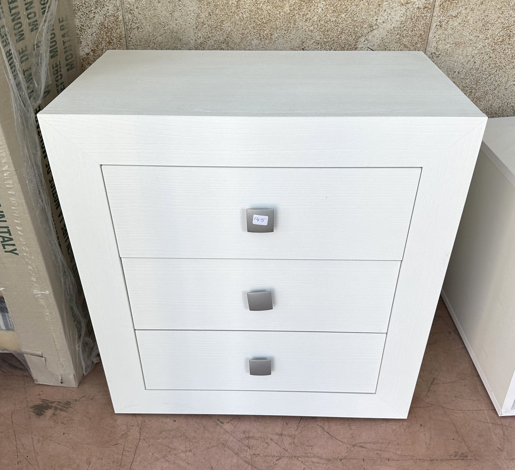 3008 - ****FACTORY NEW**** - White solid bedside (59cm x 36cm, 63cm high)