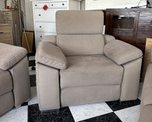 Load image into Gallery viewer, 1001 - Large comfortable sofa suite! Consist of two ELECTRIC RECLINING armchairs (each 114cm wide) + three seater sofa (230cm).  895€ for the set!
