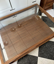 Load image into Gallery viewer, 1015 - Wooden high quality coffee table with glass top (from corte ingles) (120cm x 90cm, 45cm high)
