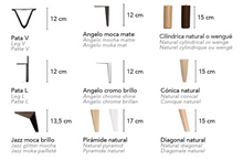 Load image into Gallery viewer, LA PREMIER "BASE GALA" - Fabric or faux leather base. More colors and legs available (click!) Made in Spain, 2 years warranty. Assembly and delivery free! Price starting from 298€.
