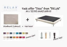 Load image into Gallery viewer, RELAX &quot;DECO&quot; - Pack offer headboard + tapi base! ALL SIZES AVAILABLE!
