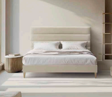 Load image into Gallery viewer, LA PREMIER "MEMPHIS" - 120cm high, 9cm thick. Fabric or faux leather. Available in all sizes and in different colors (click to see more!)! PRICE STARTING FROM 240€
