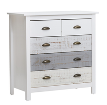 Load image into Gallery viewer, AMARK &quot;FL white/blue&quot; - Chest of drawers (79cm x 40cm, 80cm high) Matching headboard and furniture available
