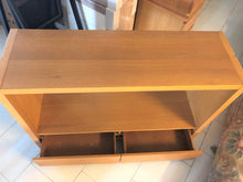 Load image into Gallery viewer, 1207 - Very nice oak veneer Tv-table or sideboard (120cm x 39cm, 80cm high) with two drawers.
